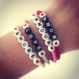 Dana Levy Love Letters Alphabet Glass Bead Bracelet - On wrist Instagram
