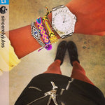 Dana Levy Mother of Pearl Evil Eye Charm Swarovski Crystal Ball Chain Bracelet - As Seen on Julie Sarinana of Sincerely Jules with Friendship Bracelets