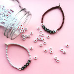 Dana Levy Love Letters Alphabet Glass Bead Bracelet - Bracelets with bottle of hearts