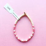Dana Levy Love Morse Code Blessing Glass Bead Bracelet - Pastel With Tag