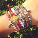 Dana Levy Bumblebee Charm Gemstone Bracelet - Bracelet Mix on Wrist