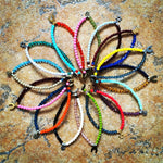 Dana Levy Mini Peace Symbol Charm Glass Bead Bracelet - Flower Instagram