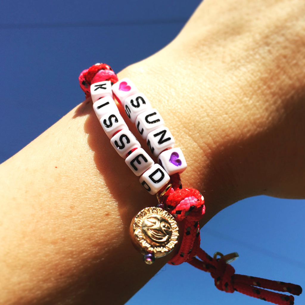 Dana Levy Treasure Island Alphabet Charm Cord Bracelet - Sun Kissed Instagram Sky