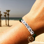 Dana Levy Personalised Name Alphabet Charm Cord Bracelet - Sunday at the Beach on Instagram