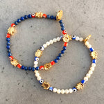 Dana Levy Men's Solid Mini Hamsa Hand Evil Eye Gemstone Bracelet - Lapis Lazuli & Mother of Pearl Bracelets Instagram