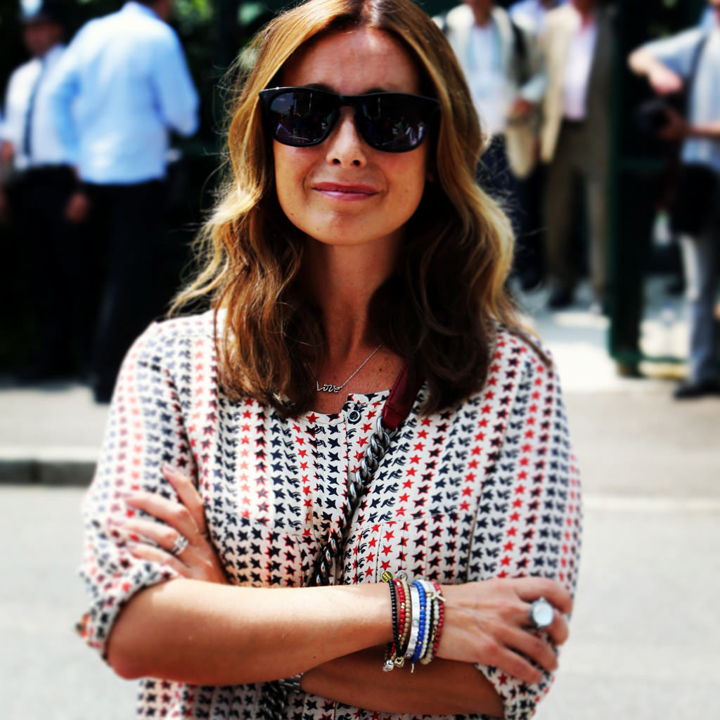 Dana Levy Skull Charm Glass Bead Bracelet - As Worn by Louise Redknapp of A Style Album Blog