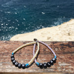 Dana Levy Hello Greeting Alphabet Glass Bead Bracelet - Shalom and Ahlan Rosh Hanikra Grottoes