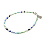 Dana Levy Ibiza Blue Freshwater Pearl Anklet - Antique Silver