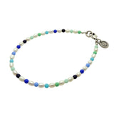 Dana Levy Ibiza Blue Freshwater Pearl Anklet - Antique Silver