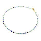 Dana Levy Ibiza Blue Freshwater Pearl Necklace - Gold Plate