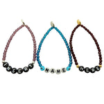 Dana Levy DIY Name Alphabet Charm Faceted Glass Bead Bracelet - Insert Name Here Trio
