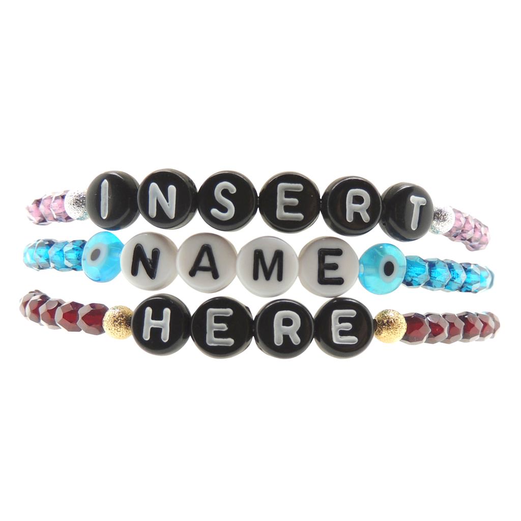 Beaded alphabet bracelets shop