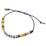Dana Levy Mini DIY Personalise Me Abacus Cord Bracelet - Kindness Purple Cord