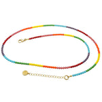 Dana Levy Rainbow Spectrum Glass Bead Belly Chain - Gold Plate 