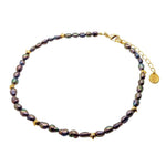 Dana Levy Star Charm Peacock Pearl Choker - Gold Stars