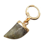 Dana Levy Gemstone Tooth Amulet Huggie Earring - Grey Howlite