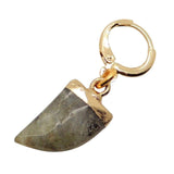 Dana Levy Gemstone Tooth Amulet Huggie Earring - Grey Howlite
