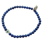 Dana Levy Mini Mother of Pearl Evil Eye Heart Charm Gemstone Bracelet - Lapis Lazuli