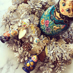 Dana Levy Liuba Matryoshka Russian Doll Bag Charm - Christmas Wreath