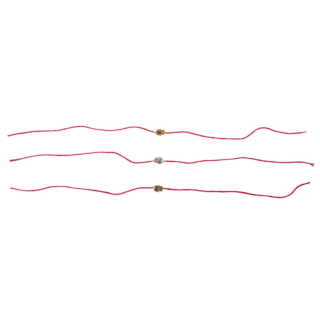 Dana Levy Mini Hamsa Hand Red String Bracelets Trio Open