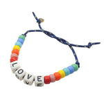 Dana Levy Make a Wish Rainbow Abacus Cord Bracelet - Love on Navy Cord