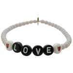 Dana Levy Men's Love Letters Glass Bead Bracelet - Love Grey