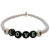 Dana Levy Men's Love Letters Glass Bead Bracelet - Love Grey