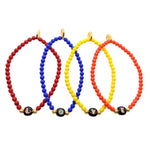 Dana Levy Limited Edition Enamel Initial Charm Glass Bead Bracelet - Black Love Group Bracelets