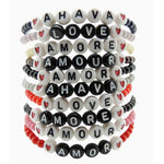Dana Levy Men's Love Letters Glass Bead Bracelet - Pile of Bracelets