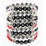 Dana Levy Men's Love Letters Glass Bead Bracelet - Pile of Bracelets