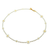 Dana Levy Loves Me Loves Me Not Daisy Charm Freshwater Pearl Necklace