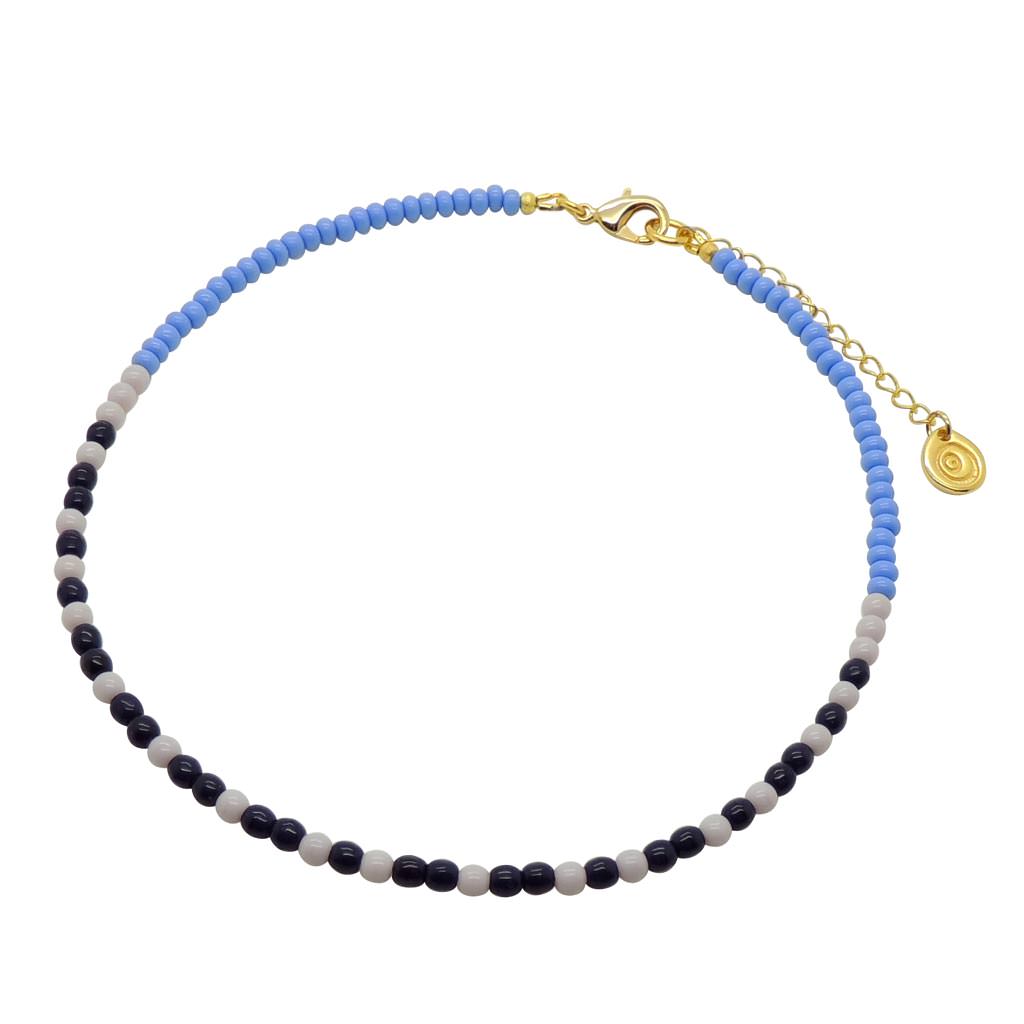 Dana Levy Morse Code Blessings Glass Bead Choker - Loyal