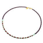 Dana Levy Morse Code Blessings Glass Bead Necklace - Loyal 