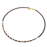 Dana Levy Morse Code Blessings Glass Bead Necklace - Loyal 