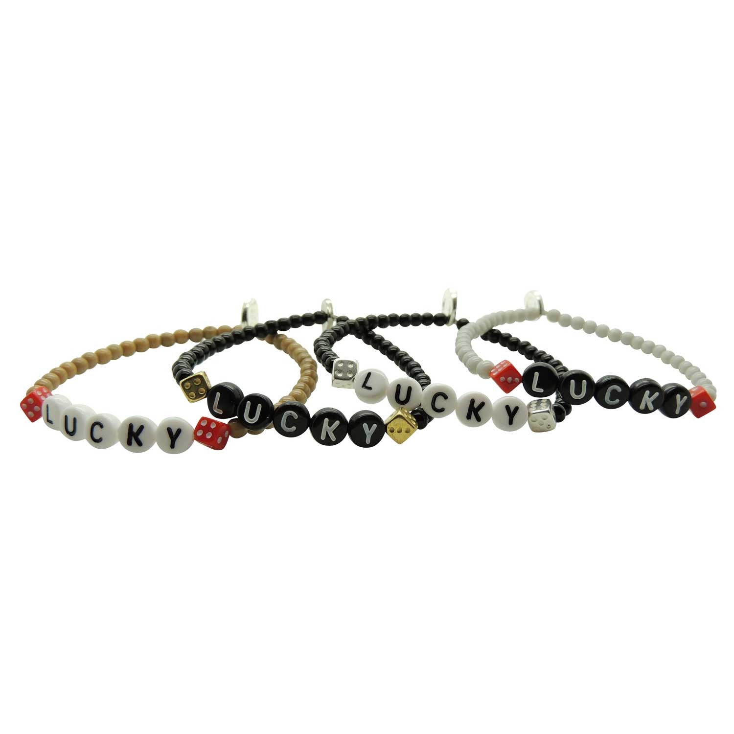 Dana Levy Get Lucky Alphabet Glass Bead Bracelets - Group
