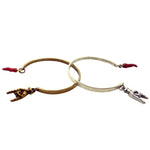 Dana Levy Mano Hand Cornicello Charm Cuff - Antique Silver & Antique Gold