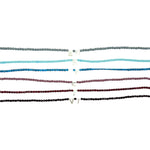 Dana Levy Mother of Pearl Shell Alphabet Letter Duo Faceted Glass Bead Choker - Various Letter & Colour Options