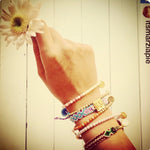 Dana Levy Love Morse Code Blessing Glass Bead Bracelet - As worn by ItsMarziaPie Marzia Bisognin 
