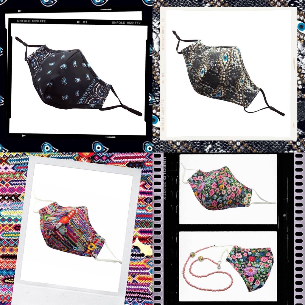 Dana Levy Evil Eye Chain Face Covering - Fabrics 