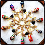 Dana Levy Matryoshka Russian Doll Bag Charms - Variety on Flatlay