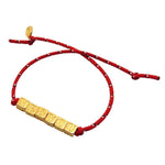 Dana Levy Spell It Out Personalised Alphabet Cube Nautical Cord Bracelet - Me & You Red Cord
