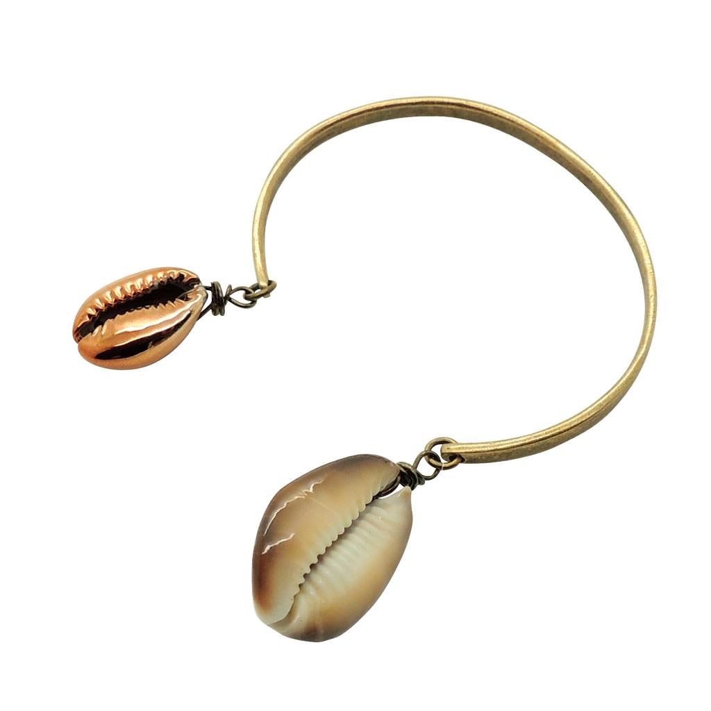 Dana Levy Metallic Bronze Cobra Shell Charm Duo Cuff