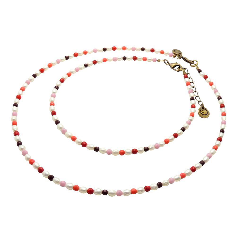 Dana Levy Miami Pink Freshwater Pearl Necklace - Choker and Necklace Set
