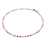 Dana Levy Miami Pink Freshwater Pearl Necklace - Antique Gold Plate