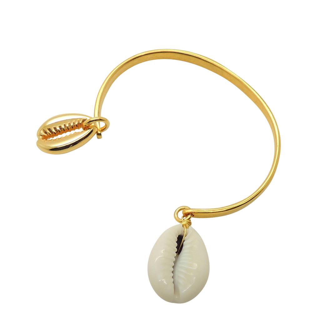 Dana Levy Midas Cowrie Shell Charm Duo Cuff