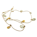 Dana Levy Aphrodite Seashell Charms Leather Cord Necklace - Twisted