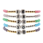 Dana Levy Men's Milestone Number Glass Bead Bracelet - Various Stacked