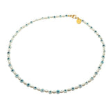 Dana Levy Mini Evil Eye Charm Freshwater Pearl Necklace