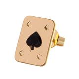 Dana Levy Mini Playing Card Stud Earrings -  Black Spade