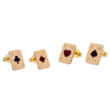 Dana Levy Mini Playing Card Stud Earrings -  Group